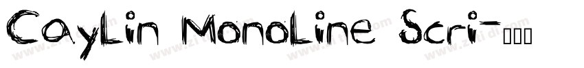 Caylin Monoline Scri字体转换 Caylin Monoline Scri字体转换